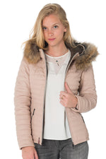 Women's pink sheepskin down jacket - Image n°3