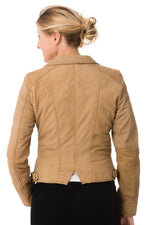 Women's nubuck Biker Jacket - Image n°5