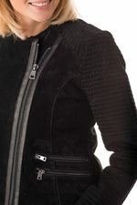SARA NOIR: a slim perfecto in thick pigskin leather. Built to last. - Image n°7