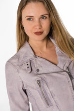 Women's purple Biker Jacket - Image n°3