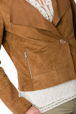 Women's lightweight suede jacket - Image n°6