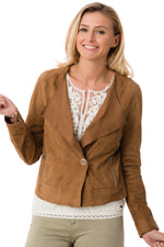 Women's lightweight suede jacket - Image n°3