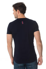 Blue PSG t-shirt with rhinestones - Image n°3
