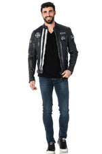 Redskins navy blue racing-style jacket - Image n°2