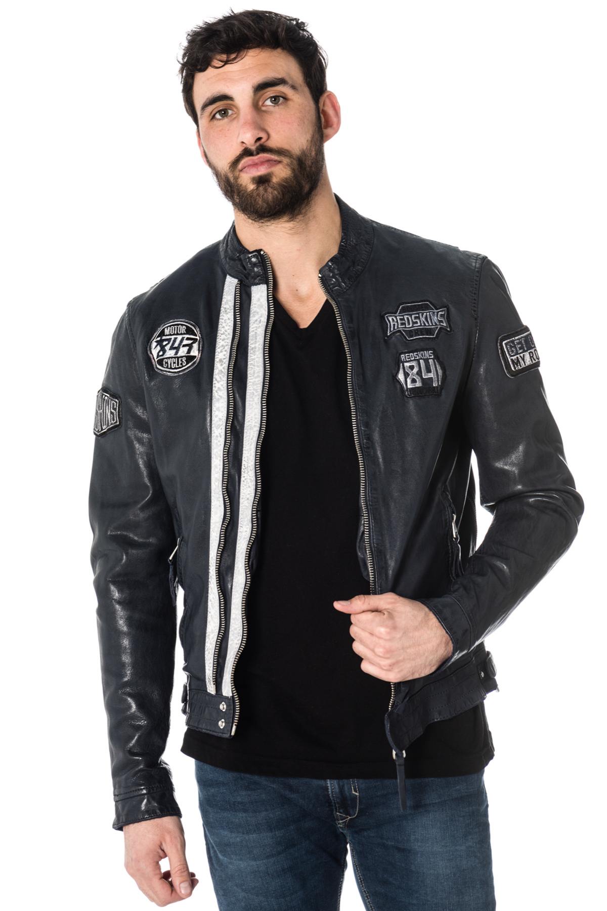 Redskins navy blue racing-style jacket - Image n°1
