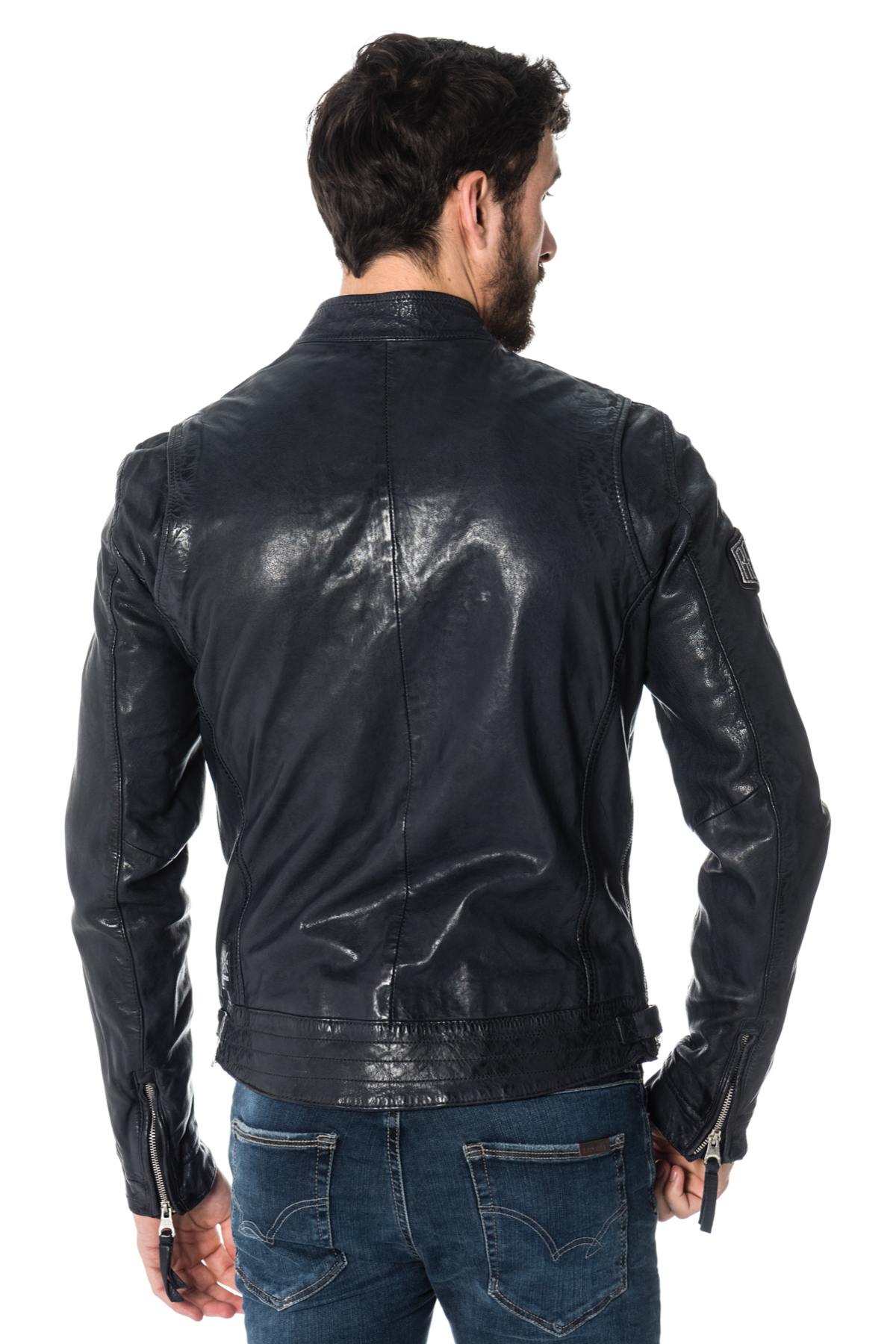 Redskins navy blue racing-style jacket - Image n°5