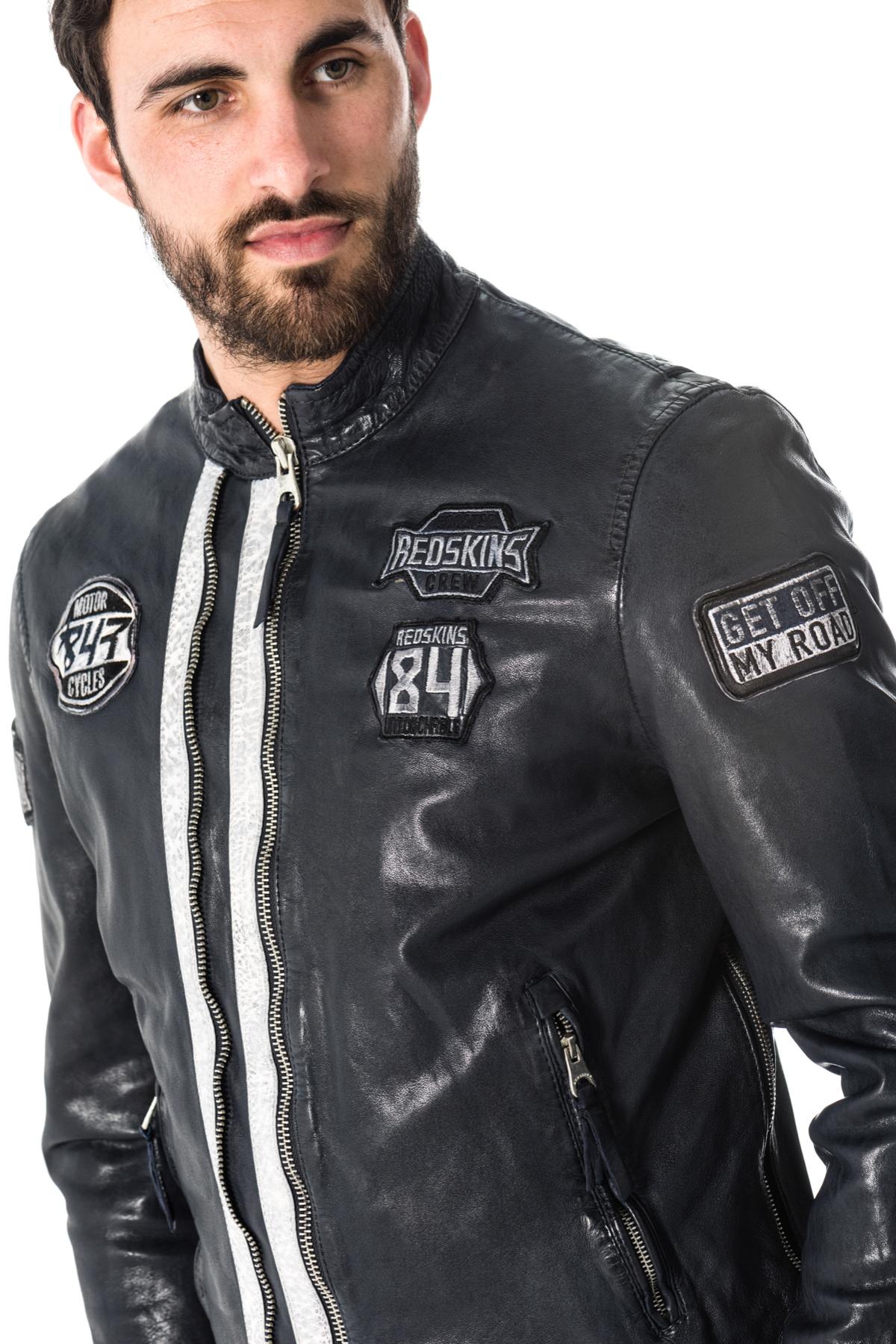 Redskins navy blue racing-style jacket - Image n°6