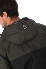 Khaki and black polyester jacket - Image n°6
