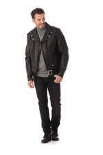 The 118L Black: Schott's longer Perfecto in heavyweight cowhide. - Image n°4