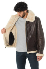 Heavyweight shearling bomber by Schott, USA-made for warmth and style. - Image n°7