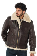 Heavyweight shearling bomber by Schott, USA-made for warmth and style. - Image n°3