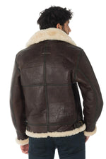 Heavyweight shearling bomber by Schott, USA-made for warmth and style. - Image n°8