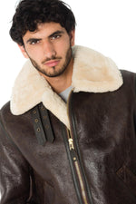 Heavyweight shearling bomber by Schott, USA-made for warmth and style. - Image n°9