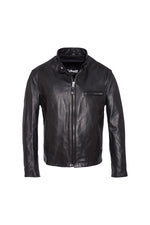 Schott 141 NOIR: heavyweight café racer in full-grain cowhide. - Image n°6