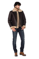 Schott's Cordovan sheepskin bomber, shearling-lined for winter warmth. - Image n°2