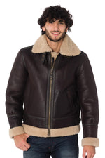 Schott's Cordovan sheepskin bomber, shearling-lined for winter warmth. - Image n°3