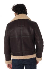 Schott's Cordovan sheepskin bomber, shearling-lined for winter warmth. - Image n°5