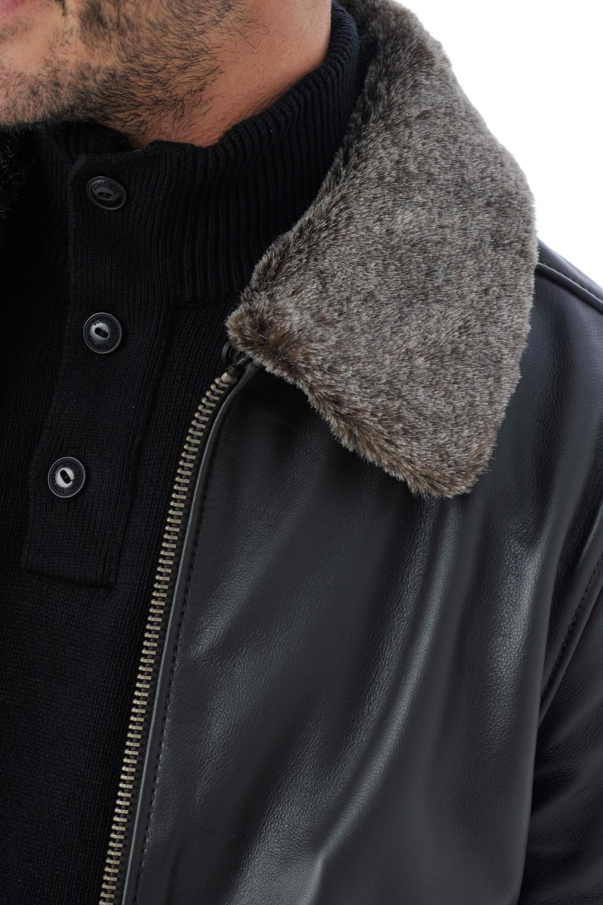 Legendary aviator jacket in deep brown cowhide by Schott NYC. - Image n°8