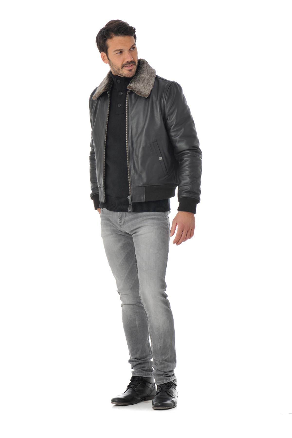Legendary aviator jacket in deep brown cowhide by Schott NYC. - Image n°3