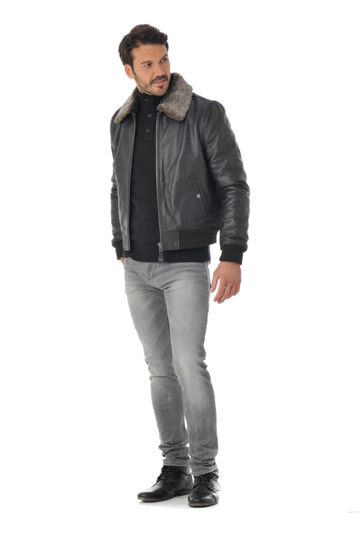 Legendary aviator jacket in deep brown cowhide by Schott NYC. - Image n°3