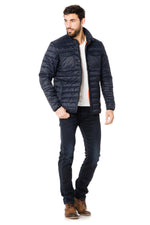 Schott men's navy blue down jacket - Image n°2