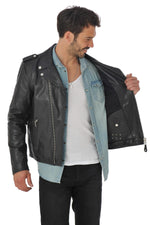 Thick cowhide LC1140ICON Black X-rock-inspired, durable, timeless. - Image n°8