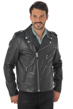 Thick cowhide LC1140ICON Black X-rock-inspired, durable, timeless. - Image n°6