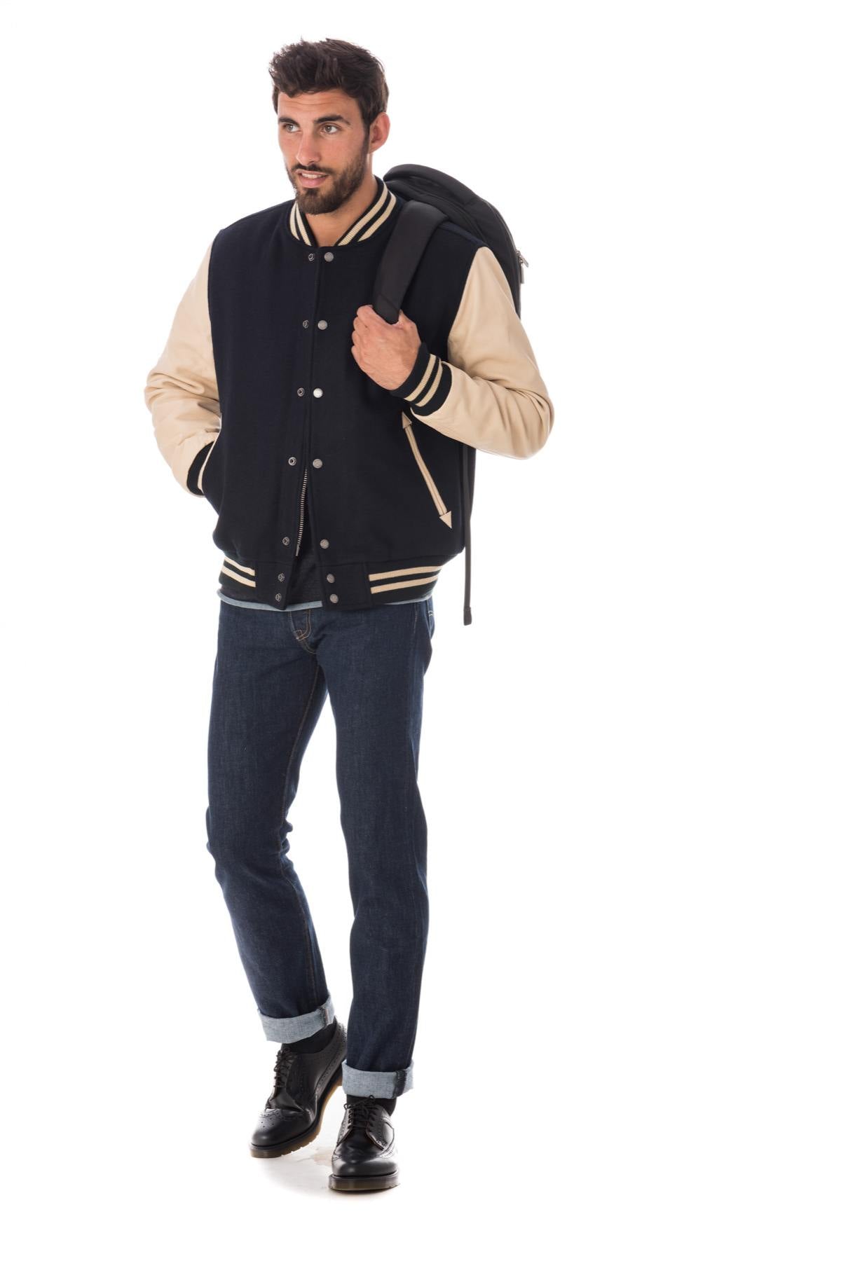 American teddy schott nyc beige and blue - Image n°2