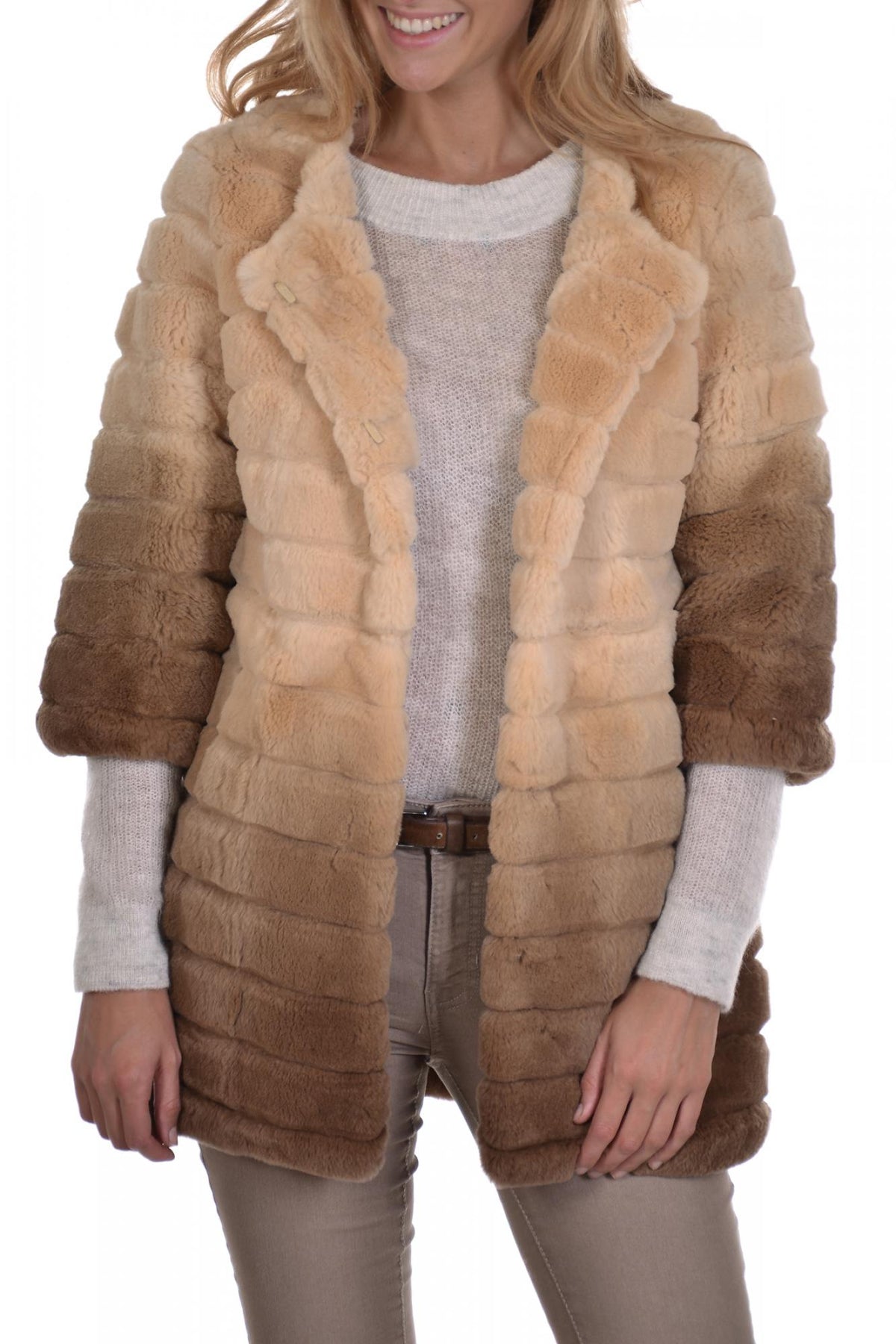 Serge Pariente rabbit fur coat - Image n°1