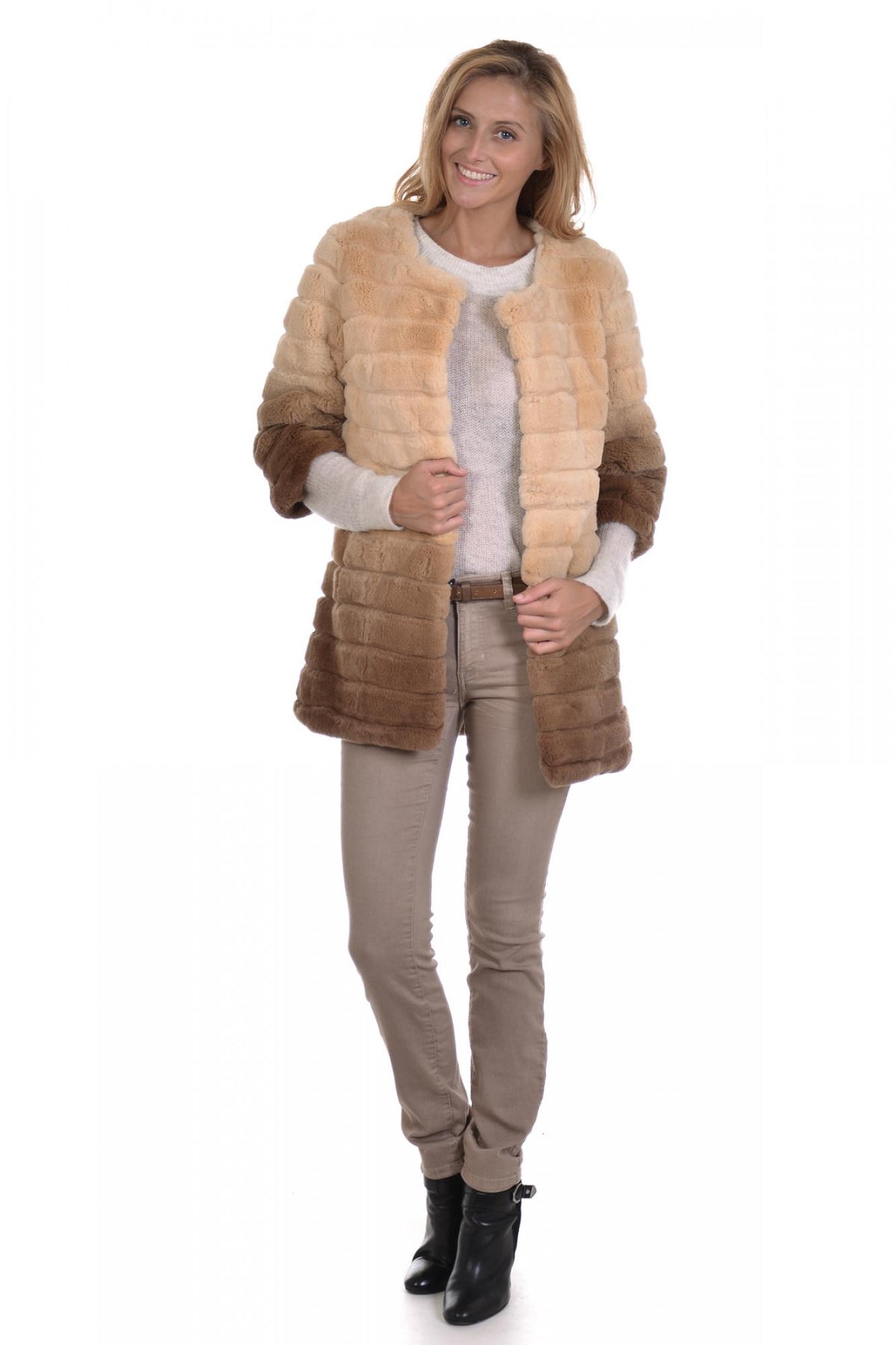 Serge Pariente rabbit fur coat - Image n°2