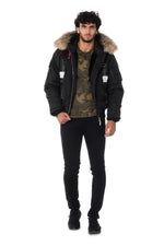 Hooded bomber jacket with raccoon fur The New Designers - Image n°2