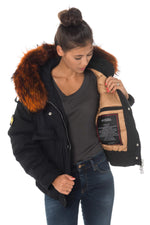 Women’s Jacket with Orange Fur - Image n°4