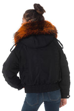 Women’s Jacket with Orange Fur - Image n°5