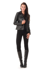 Superb women's stretch Biker style jacket - Image n°2