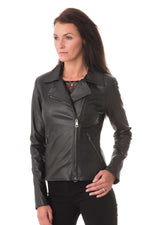 Superb women's stretch Biker style jacket - Image n°4