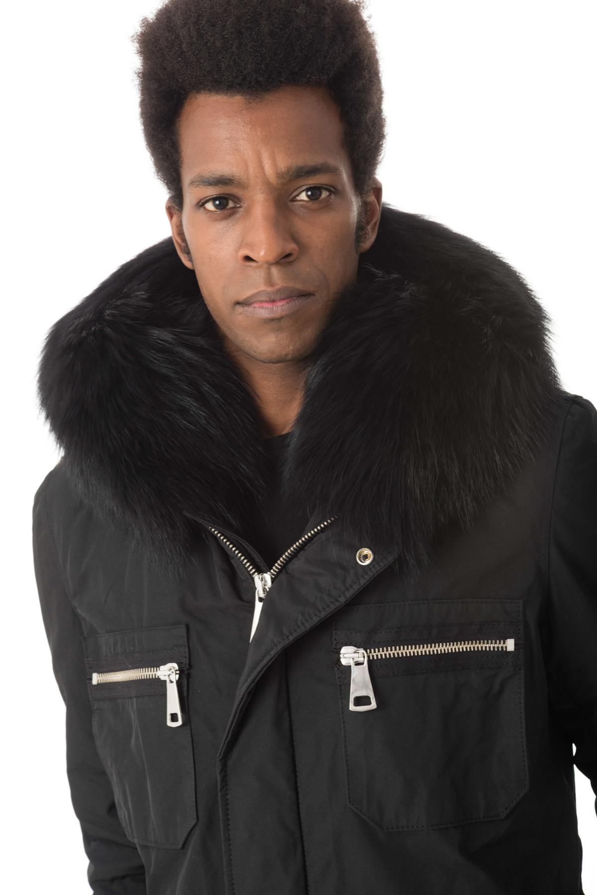 Polyester Parka with Hood and Fur - Image n°7