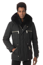 Polyester Parka with Hood and Fur - Image n°1