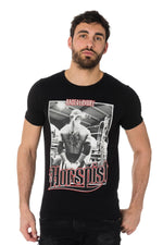 Horspist men's t-shirt with print and rhinestones - Image n°1