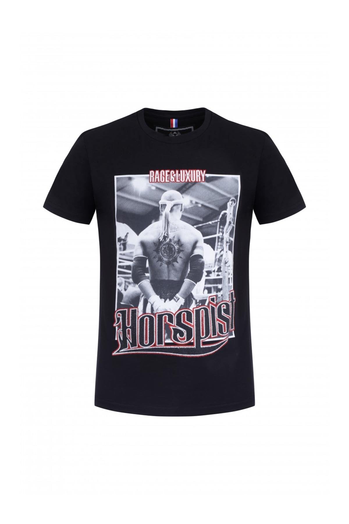 Horspist men's t-shirt with print and rhinestones - Image n°3
