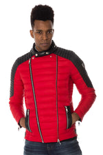 Horspist fine and light red and black down jacket - Image n°4
