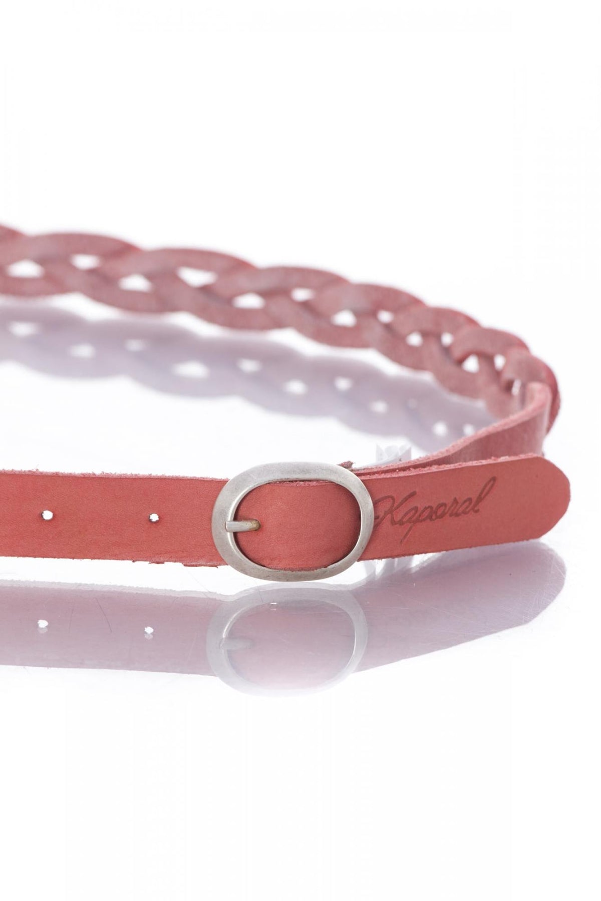 Original belt in braided cowhide leather - Image n°2