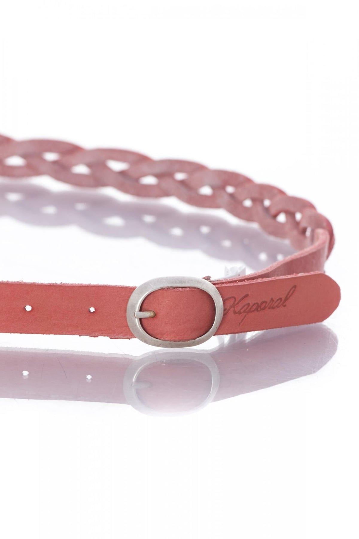 Original belt in braided cowhide leather - Image n°2