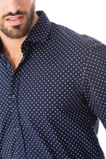 Scotch & Soda navy shirt with white print - Image n°4