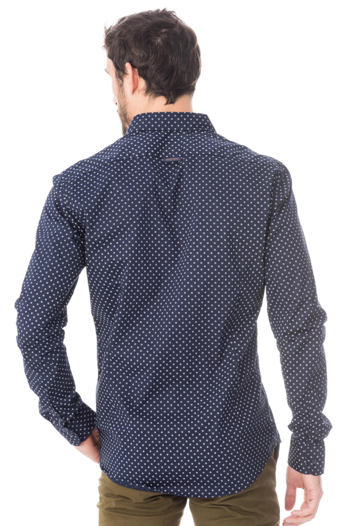 Scotch & Soda navy shirt with white print - Image n°3