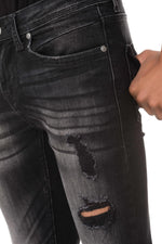 Men's distressed and faded skinny jeans - Image n°6