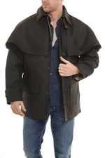 Last Rebels' Prince SK: oiled cowhide coat with removable cape. - Image n°2