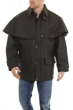 Last Rebels' Prince SK: oiled cowhide coat with removable cape. - Image n°1