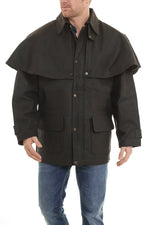 Last Rebels' Prince SK: oiled cowhide coat with removable cape. - Image n°1