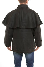 Last Rebels' Prince SK: oiled cowhide coat with removable cape. - Image n°5