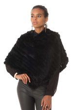 Oakwood poncho in woven rabbit - Image n°5